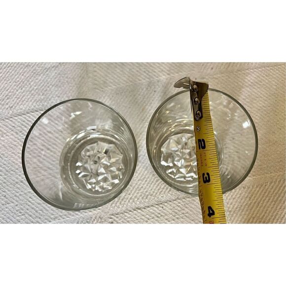 Collectible Set of 2 Heavy Diamond Cut The Glenlivet Rocks Whiskey Glasses EC - Picture 8 of 8
